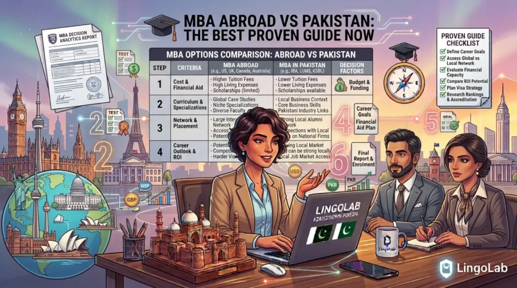 MBA abroad for Pakistani students — comparing one year MBA UK and MBA in Pakistan costs